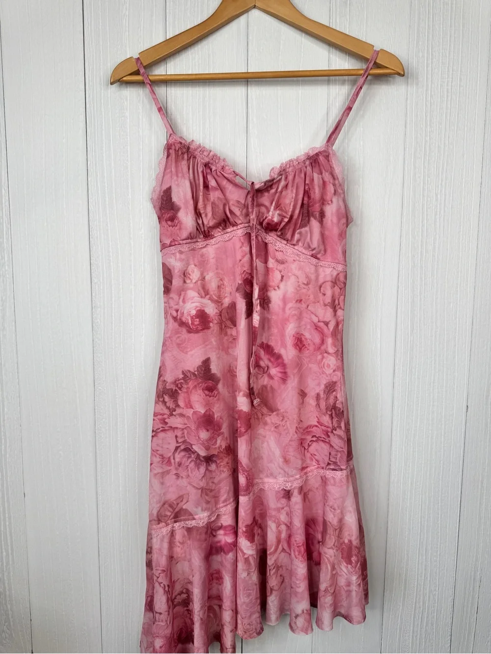 madden girl sleeveless pink floral mesh ruched asymmetrical dress